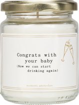 Moments of Light - Geurkaars 'Congrats with your baby (now we can start drinking again) - 20 branduren