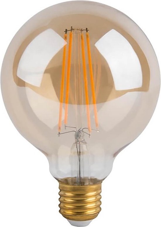 LED Lamp - Facto - Filament Rustiek Globe - E27 Fitting - 5W - Warm Wit  2700K | bol.com