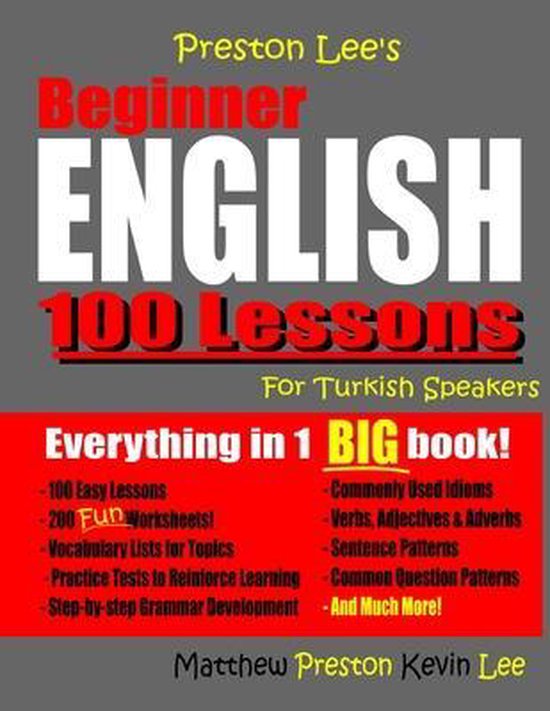 Preston Lee's English for Turkish Speakers- Preston Lee's Be ... - cover