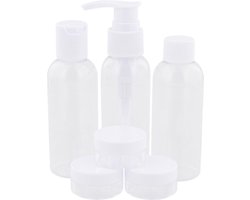 Reisverpakking - Reizen -Toilettas - Navul flesjes - Wit