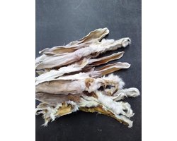 Konijn oren met haar 500gr van de snackmeester 100% natuurlijk natural naturel
