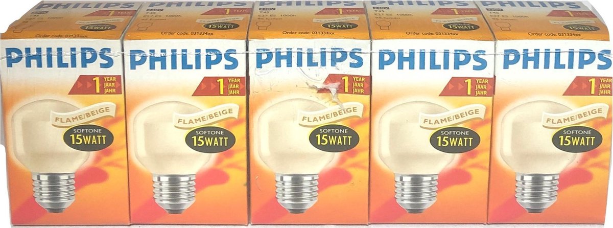Philips Softone Flame Kogellamp 15W E27 Gloeilamp (5 stuks) | bol