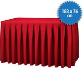 Combiskirting Boxpleat 250% - 183x76cm - Rood
