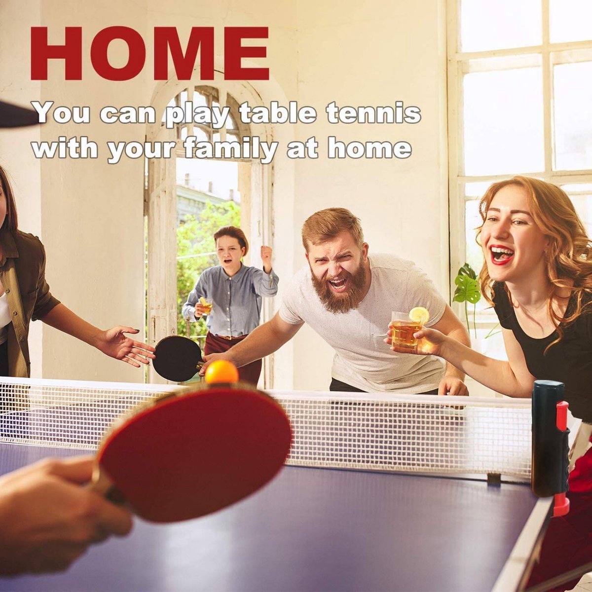 Professionele Tafeltennis Pingpong Batjes Set Pingpongballen Pingpongtafel - Tafeltennisset - Duurzaam - 2,5mm Padding — afbeelding 3