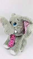 Pluche Knuffel Olifant 50cm met roze sjaal