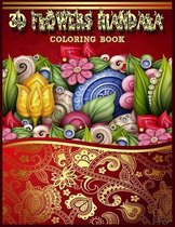 3D Flowers Mandala Coloring Book