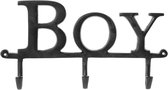 Kapstok met 3 kapstokhaken Boy Riverdale 40 x 28 cm zwart - Wandkapstokken voor jongens