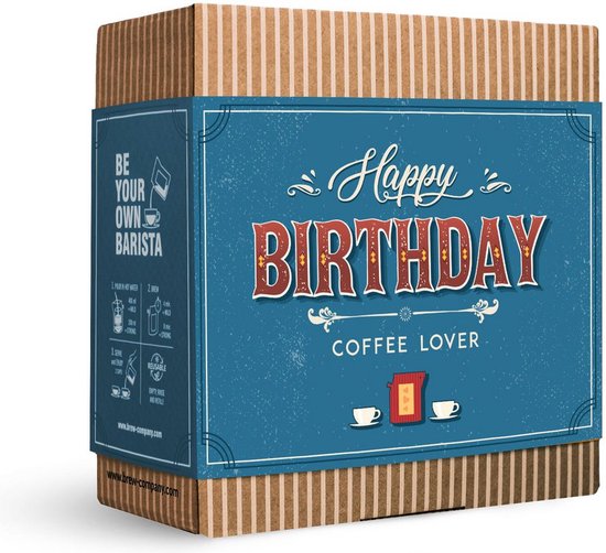The Brew Company - Koffie - Happy Birthday Coffee Lover - verjaardag - mannen cadeau - koffieliefhebber - outdoor - meenemen cadeau geven