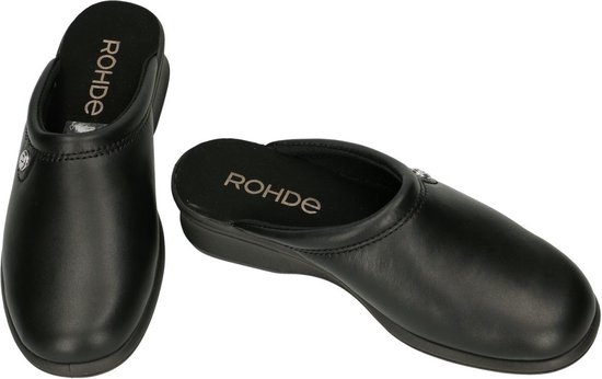 Rohde pantoffels dames D.Meran 6812, grootte:41 EU, kleur:Zwart