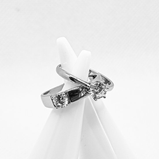 Mooie Zijn & Hers Paar Ringen S925 Sterling Zilver