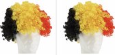Perruque tricolore belge - lot de 2 pièces