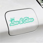 Autocollant pour pare-chocs - Low & Slow - 4,8 X 14,8 - Menthe