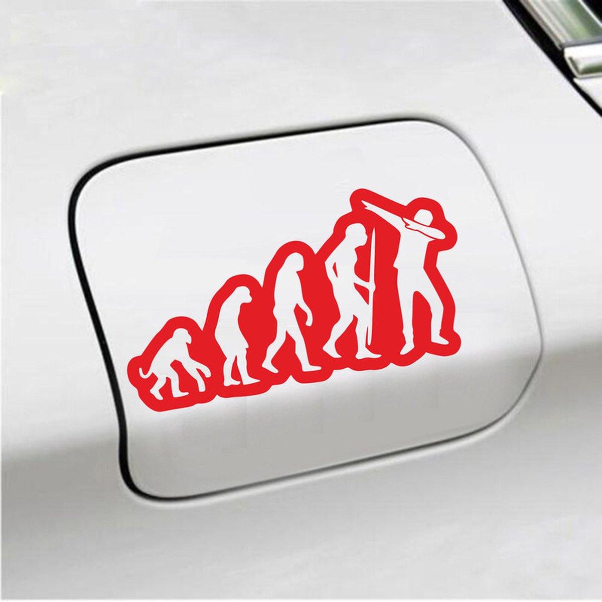 Bumpersticker - Dab - 7,7 X 14,8 - Rood