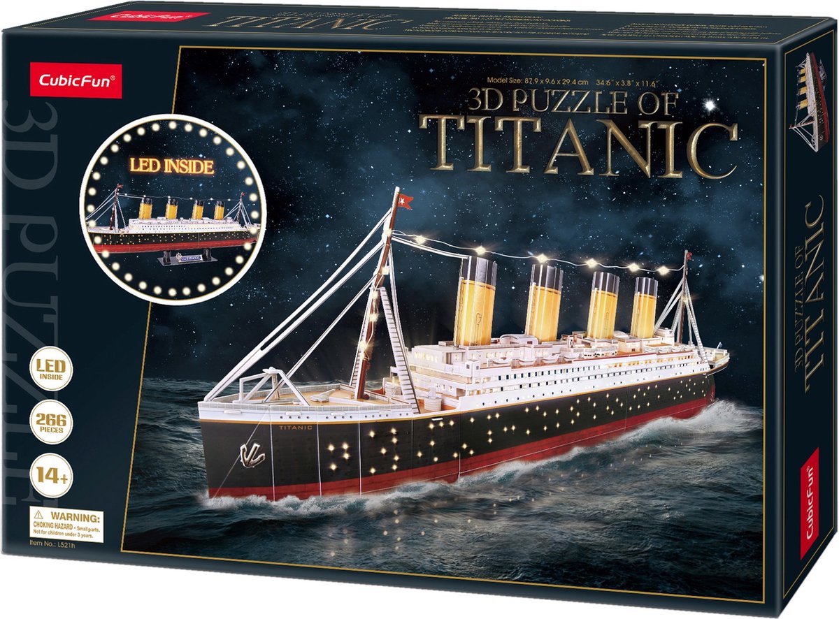 Cubic Fun - 3D Puzzel Titanic LED (2010328) — afbeelding 10