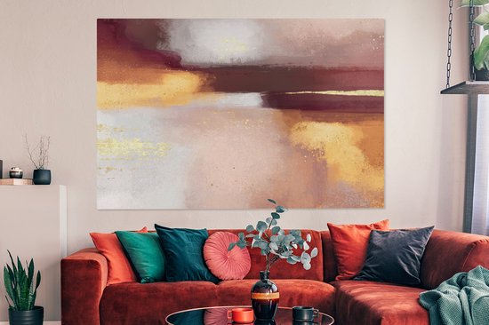 Peinture sur Toile Peinture - Abstrait - Pastel - 180x120 cm - Décoration murale XXL