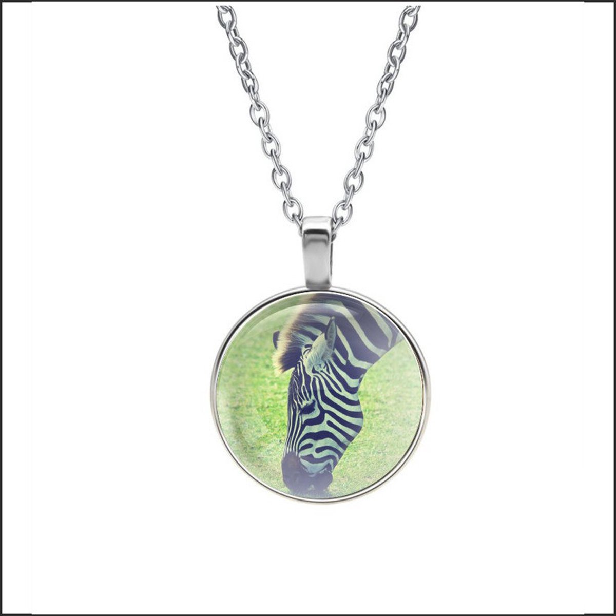 Ketting Glas - Zebra