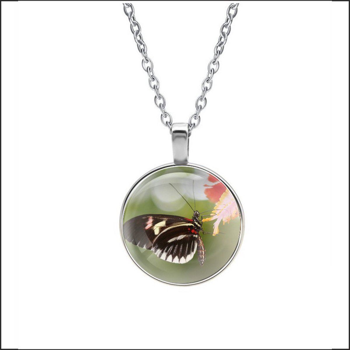 Ketting Glas - Vlinder