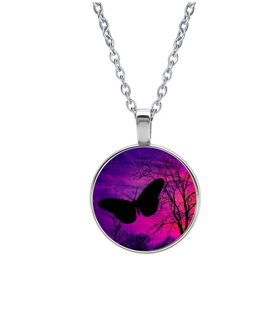 Ketting Glas - Vlinder