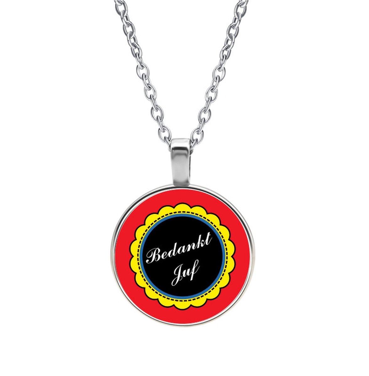 Ketting Glas -  Bedankt Juf