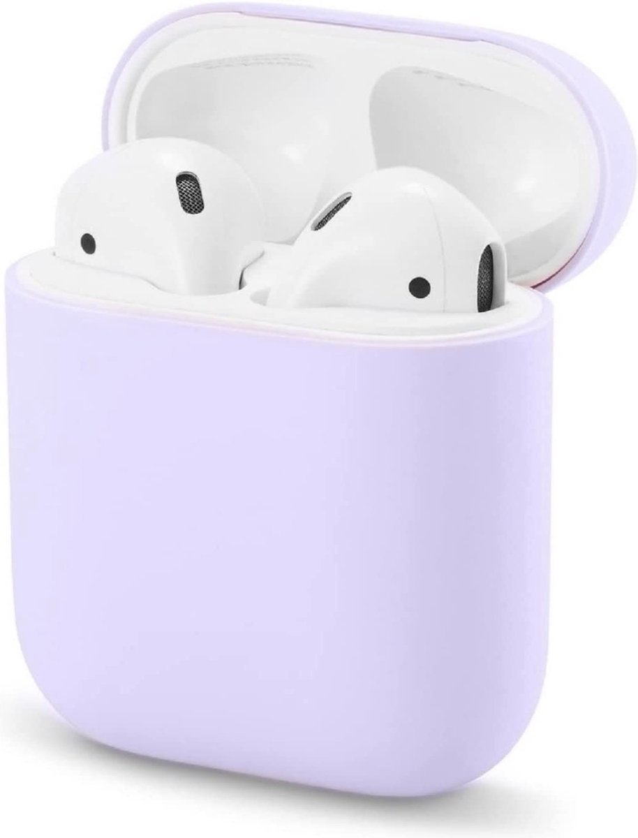AirPods Case lila - Airpods hoesje - Airpods case - Beschermhoes voor AirPods 1+2 - lila - lilac - Paars - Licht Paars - Purple - Lavendel - Lavender