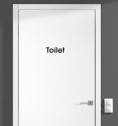 Deursticker - Toilet - Zwart 10x3