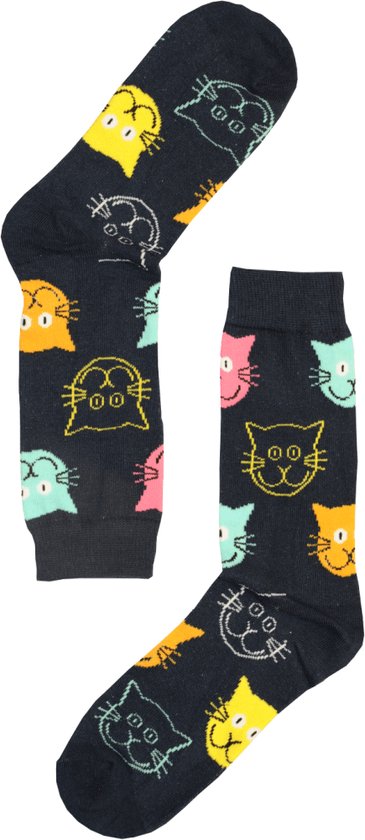 Katten Sokken maat 36-43 - Dierenprint - Grappige, vrolijke en leuke Sokken
