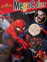 Kleurboek Disney Megacolor Marvel Spiderman kleur- en stickerboek, inclusief stickers