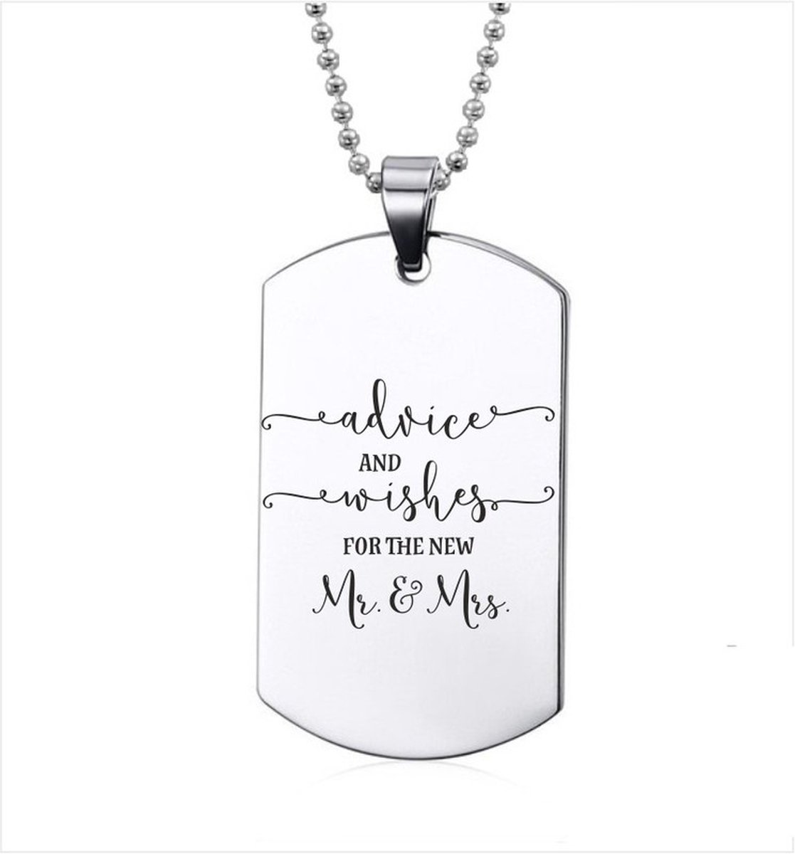 Ketting RVS - Mr & Mrs