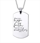 Ketting RVS - Hope Faith Miracles