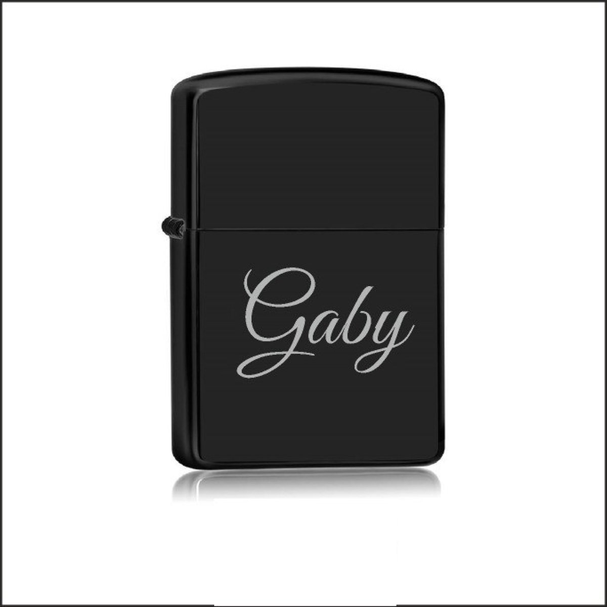 Aansteker Zwart Met Naam - Gaby