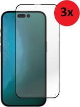 Geschikt voor iPhone 14 Pro Max Full Screenprotector - 14 Pro Max Full Tempered Glass 3x