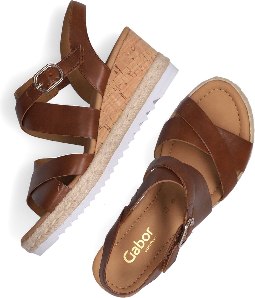 Gabor 832 Sandalen - Met Sleehak - Dames - Bruin - Maat 37 | bol.com