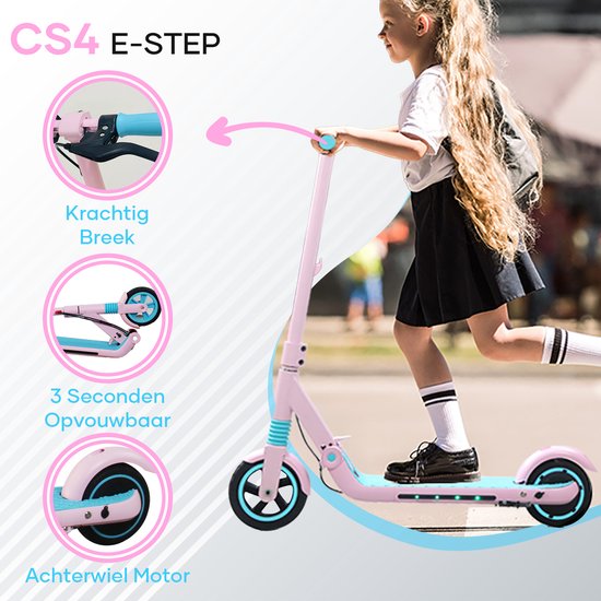 iCruise® CS4 - Elektrische Step voor Kinderen - Elektrische Kinderstep - Cruise Control - Roze