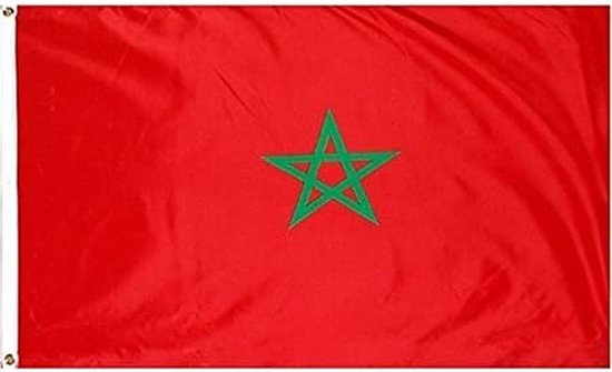 Supergroot - 150 cm bij 90 cm Groot -Marokkaanse Nationale Vlag - Groot - Marokko - Maroc Morocco WK 2022 Maroko Marokaanse