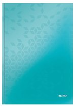 Leitz WOW A4 Notitieboek met Harde Kaft - 80 Vel - Gelijnd - FSC Gecertificeerd - Ijsblauw