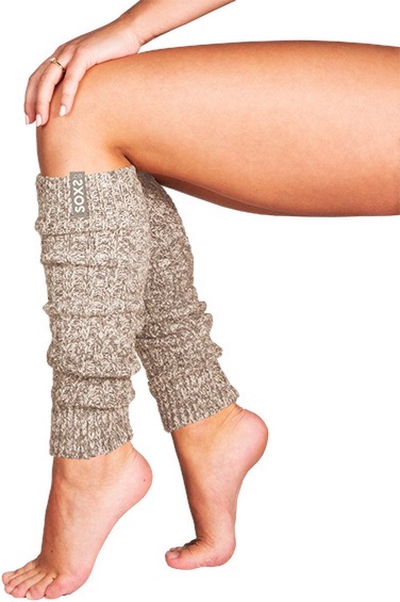 SOXS wollen yoga beenwarmers Warm Sand onesize