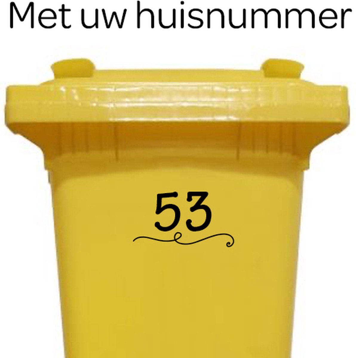 Klikosticker - met uw huisnummer - zwart - weerbestendig - brievenbussticker - containersticker - 14 cm x 21 cm