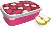 Broodtrommel Roze met Appels Design