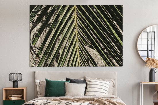 Tableau Toile Palmier - Tropical - Été - 180x120 cm - Décoration murale XXL