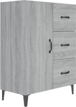 VidaXL Dressoir 68x35x76 cm bewerkt hout zwart - Kantoormeubelen Plus