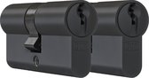 DOM Zwarte profielcilinder Plura 30/30mm - SKG 2 sterren - 2 gelijksluitende cilinders