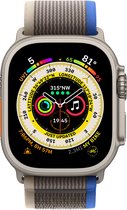 Apple Watch Ultra - 4G/LTE - 49mm - Kast van titanium - Blauw/Grijs Trail bandje - M/L met grote korting