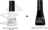 Jafra - Gel - Nagellak - Duo  - White Out - & -  UV - Top Coat