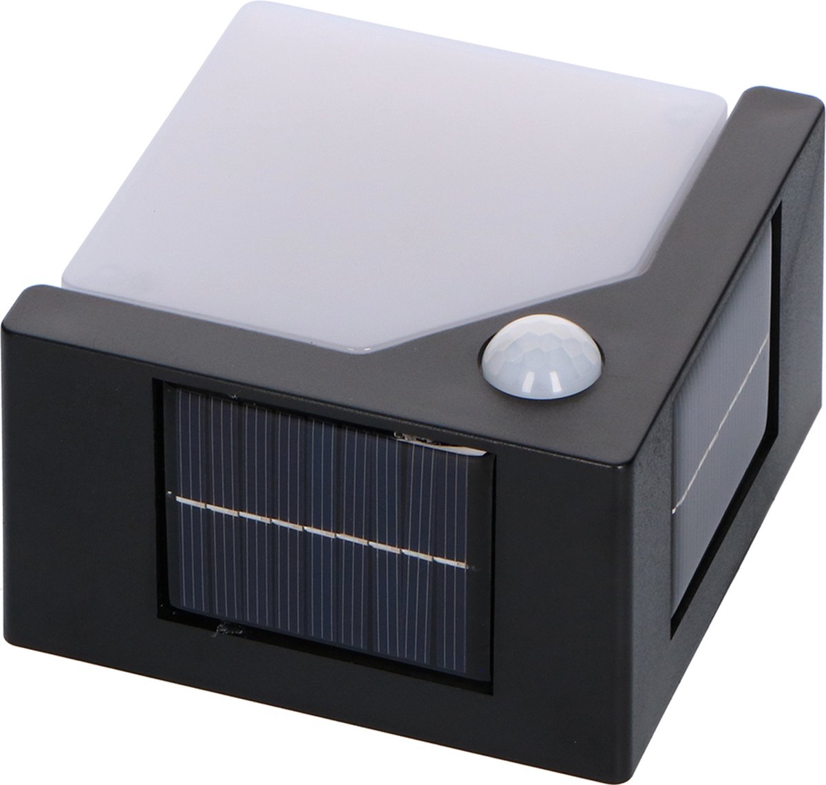 JESLED Solarlamp voor buiten, 104 LED solarlamp buiten 1050LM 6000K Koel Wit Superheldere solarlamp met bewegingsmelder Beveiligingswandlamp 4 standen Waterdichte wandlamp tuin, 2 stukken