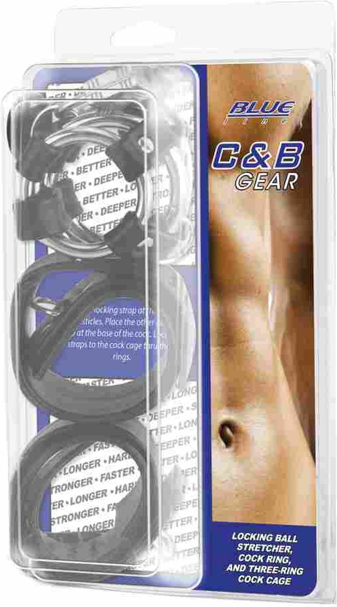 Goedkoopste Blue Line - Locking Ball Stretcher & Cock Cage Ballenspreider