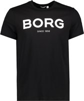 Björn Borg BB Logo Leisure - T-Shirt - Tee- Top - Homme - Taille M - Zwart