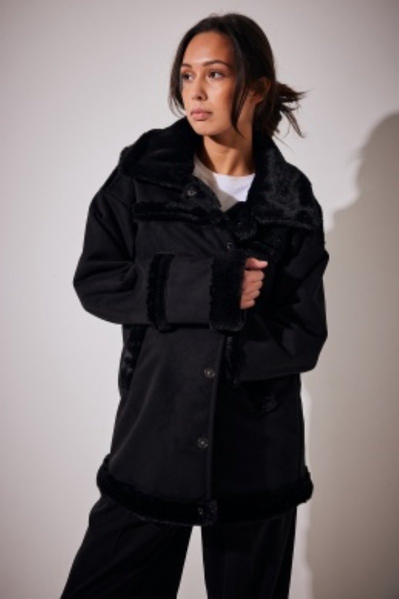 NA-KD Bonded Aviator Jacket Dames Jas - Maat 36