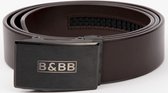 Black & Brown Belts/ Outlined 2.0 -  Coffee Brown Belt / Automatische gesp/ Automatische riem/ Leren riem/ Echt leer/ Heren riem zwart/ Dames riem zwart/ 125 CM/