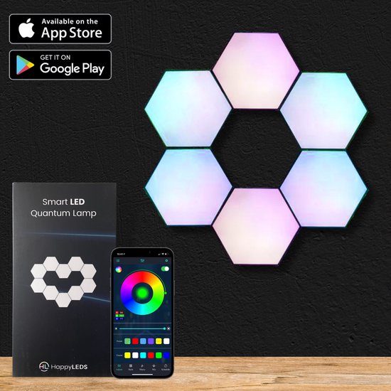 HappyLEDS® Hexagon LED Lights App Wandlamp Binnen RGB LED