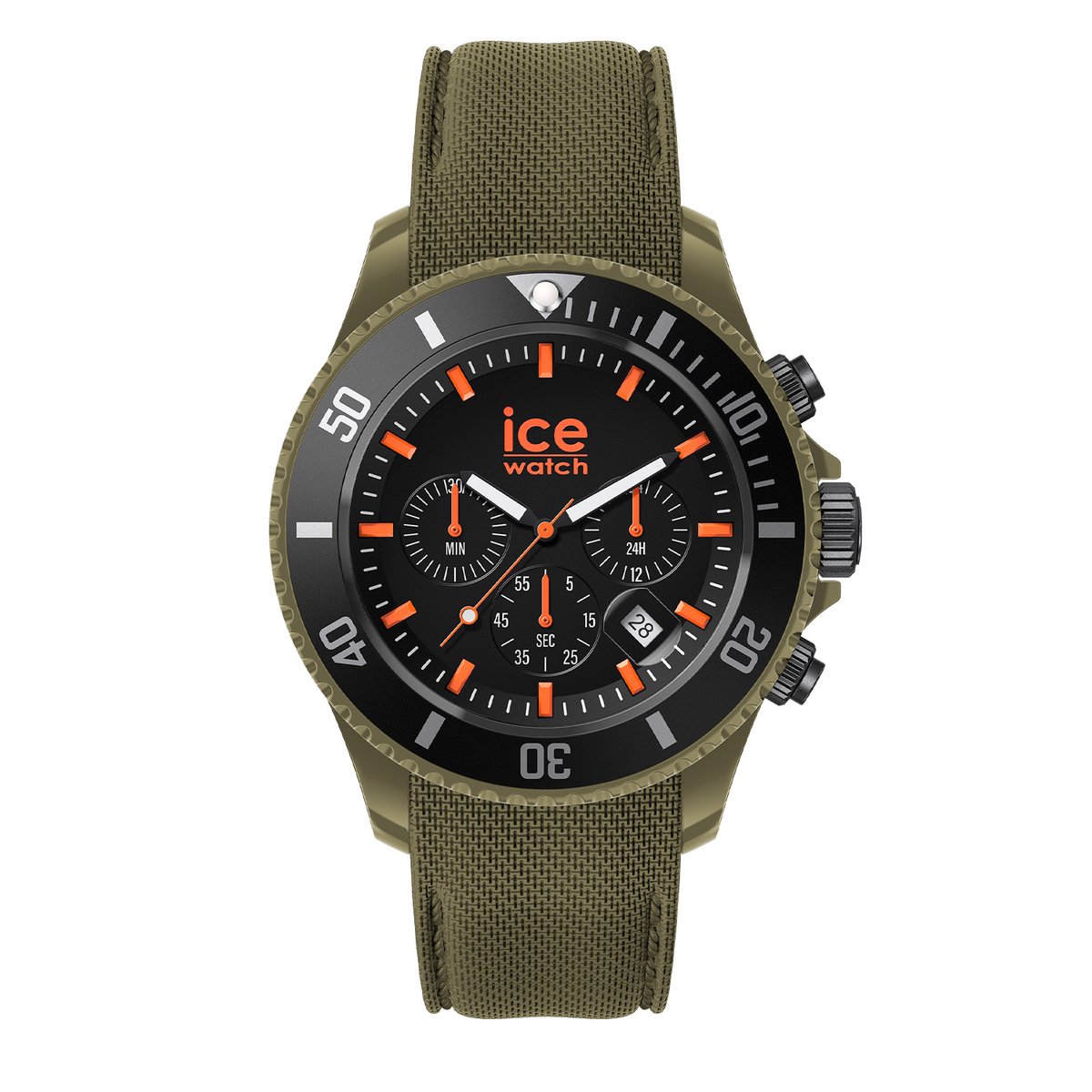Ice-Watch ICE Chrono IW020884 Horloge - L - Khaki orange - 44mm Bio